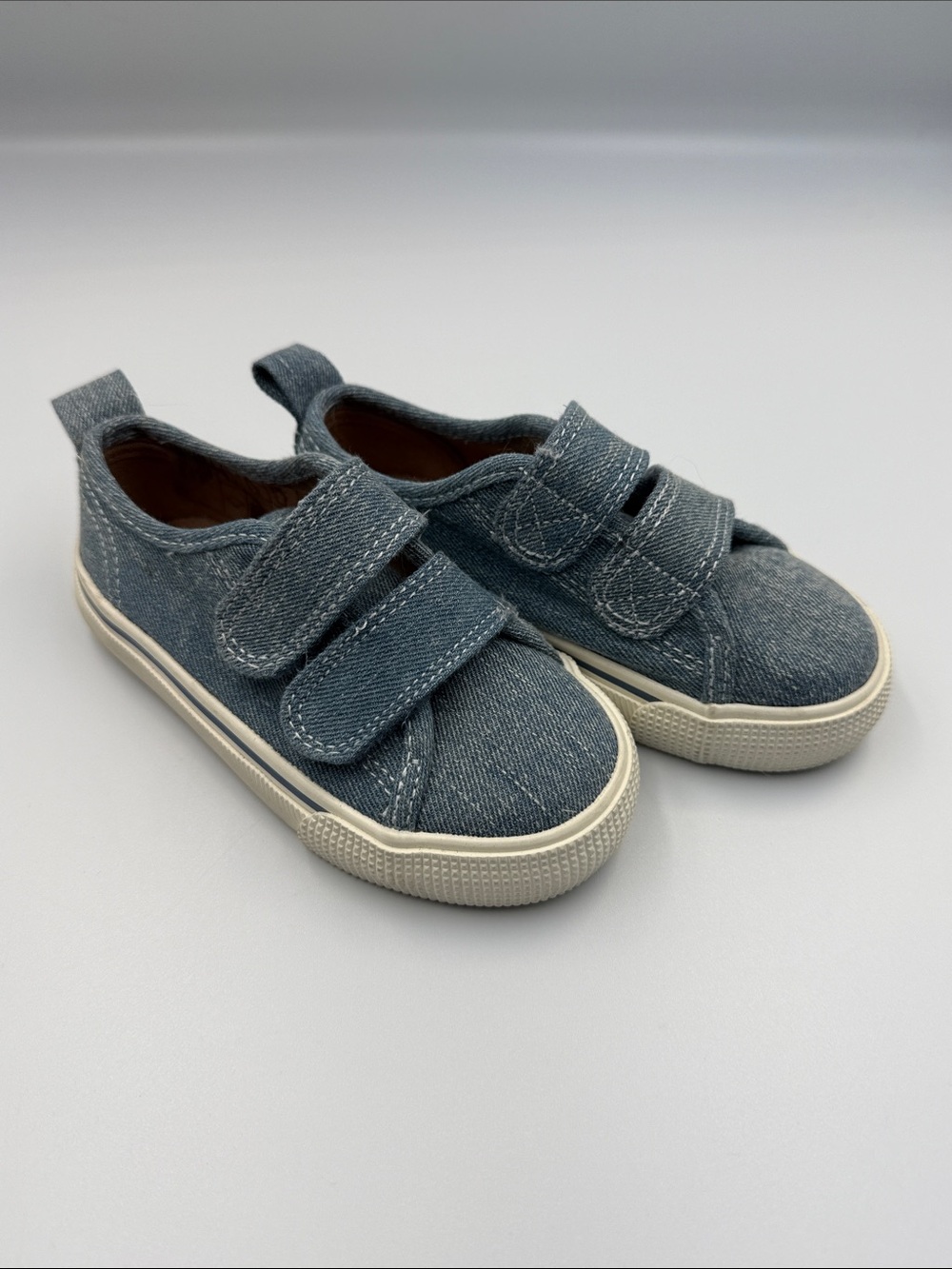 H&M Denim-Look Kids Velcro Sneakers - Blue